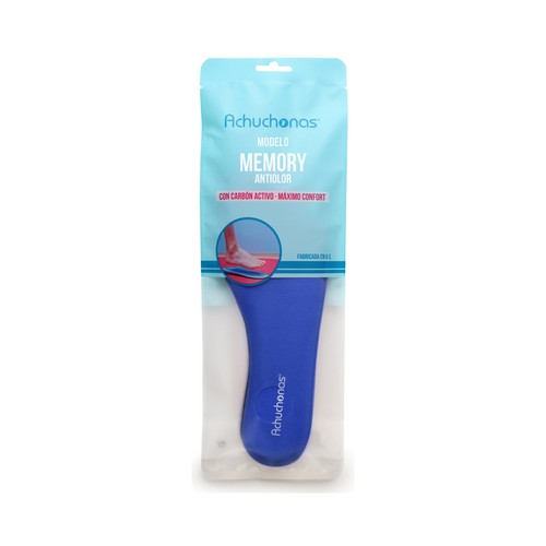 Plantillas Memory antiolor ACHUCHONAS, carbón activo y máximo confort, talla 43/44.