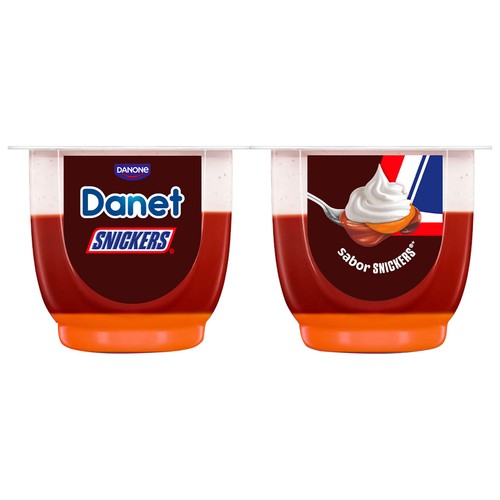 DANET de Danone Natillas con sabor a snickers 4 x 90 g.
