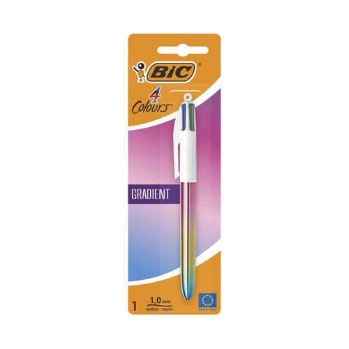 Bolígrafo 4 colores gradient punta media BIC surtido
