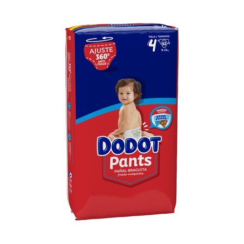 DODOT Pants (braguitas) de aprendizaje talla 4 (9-15 kg) 62 uds.