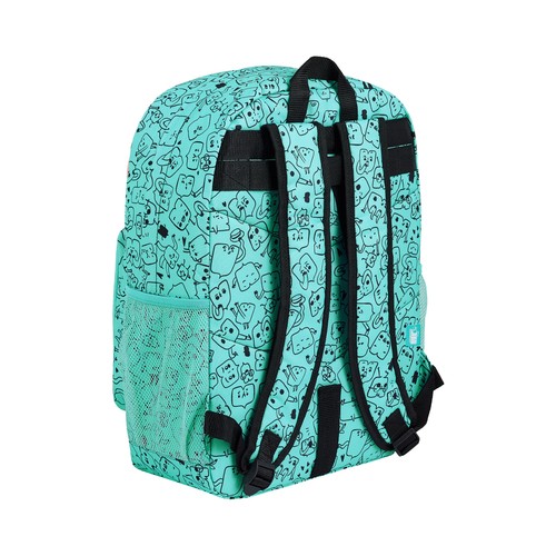 Mochila escolar adaptable a carro de color azul celeste, DISNEY.