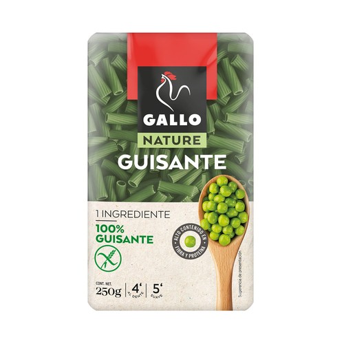 GALLO NATURE Pasta macarrones de guisantes 250 g.