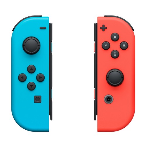 Set de joy-cons izquierdo y derecho, color azul y rojo neon, NINTENDO SWITCH.
