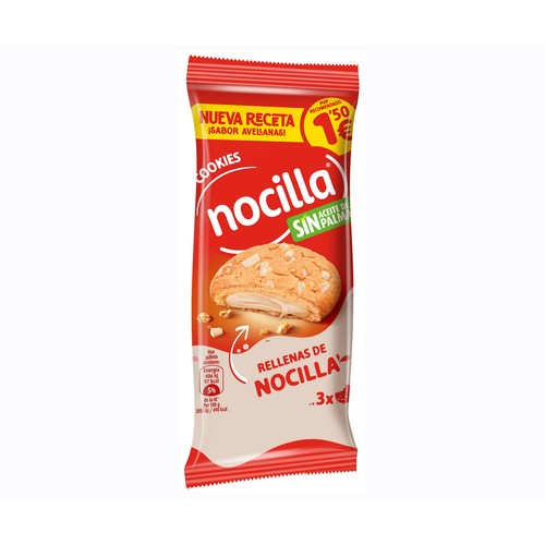NOCILLA Galleta cookie blanca 3 uds. 60 g.
