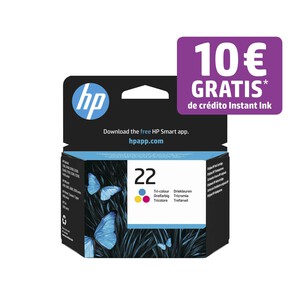 Cartucho de tinta HP 22 C9352AE, tricolor.
