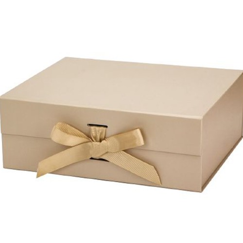 Caja de regalo rectangular tamaño L, 3 diseños surtidos, AUCHAN.