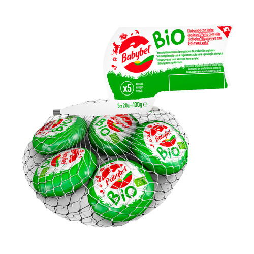 Queso en porciones ecológico Mini BABYBEL 5 uds. 100 g.