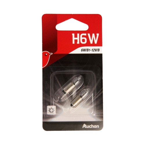 2 bombillas H6W, 6W/BT,12V, PRODUCTO ALCAMPO.