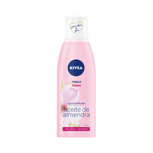 NIVEA Tónico facial suave con agua purificada y aceite de almendras, para pieles secas y o sensibles NIVEA 200 ml.