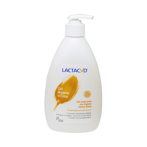 Gel íntimo diario, enriquecido con ácido láctico biológico LACTACYD 400 ml.