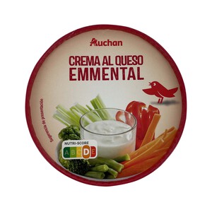 AUCHAN Crema de queso para untar Emmental 125 g. Producto Alcampo