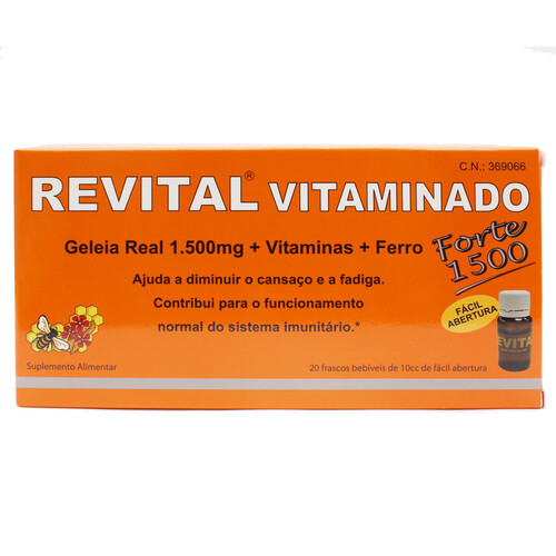 REVITAL GINSENG Suplemento alimenticio, que ayuda a diminuir el cansancio y la fatiga REVITAL GINSENG 20 uds.