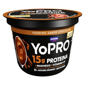 Yopro de Danone Pudding de Chocolate con Alto Contenido en Proteinas y bajo en Grasas 150 G.