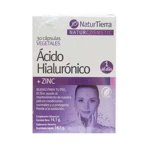NATURTIERRA Complemento alimenticio a base de ácido hialurónico y zinc NATURRIERRA 30 uds.