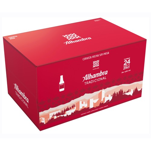 ALHAMBRA Tradicional Cervezas pack de 24 uds x 25 cl.