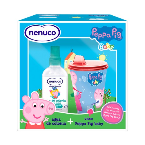 NENUCO Agua de colonia con fragancia original y vaporizador en spray NENUCO Peppa pig baby 240 ml.