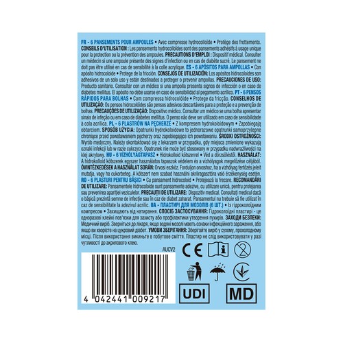 PRODUCTO ALCAMPO Apósitos para ampollas de dos tamaños diferentes 6 uds.