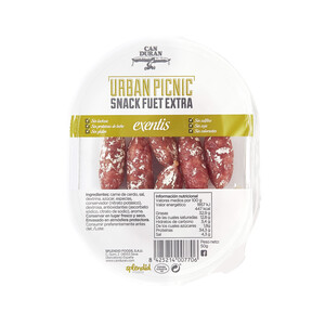 Imagen de CAN DURAN Mini fuets de categoría extra, ideales cono snacks CAN DURAN Urban picnic exentis 50 g.
