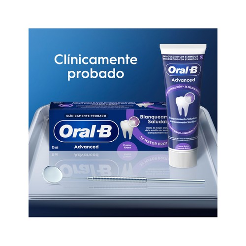 ORAL-B Advanced blanqueamiento saludable Pasta de dientes blanqueante, frescor ártico 75 ml.