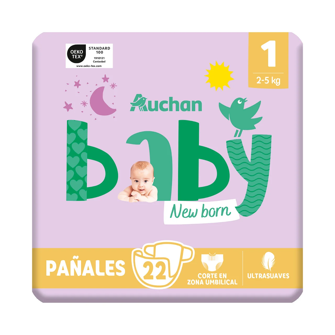 PRODUCTO ALCAMPO Baby Pañales talla 1 (2-5 kg) 22 uds.