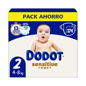 Imagen de DODOT Sensitive Pañales talla 2 (4-8 kg) 174 uds.