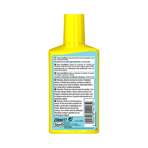 TETRA Clarificador agua para acuarios CRYSTALWATER 250 ml.