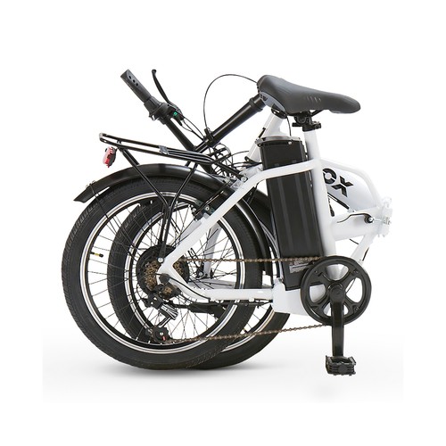 Bicicleta eléctrica plegable NILOX J1 Pro, color blanco, 250W, ruedas 20", autonomía 40Km.