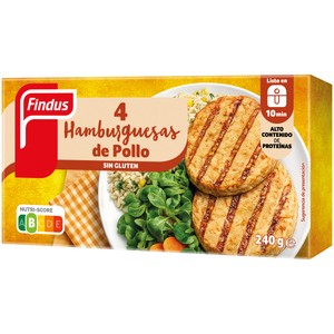 FINDUS Hamburguesas de pollo 240 g.