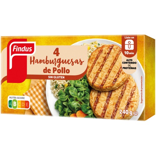 FINDUS Hamburguesas de pollo 240 g.