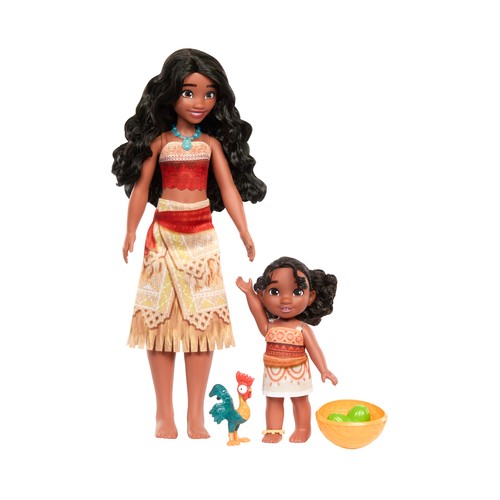 Vaiana 2: Set Muñecas Vaiana y Su Hermana con Accesorios y Heihei, Disney +3 Años MATTEL