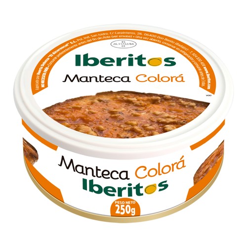 IBERITOS Manteca colorá lata de 250 g.