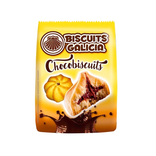 BISCUITS GALICIA Chocobiscuits Pastas rellenas de chocolate 235 g.