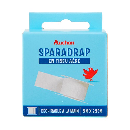 Esparadrapo de tela de 2.5 cm, que puede ser cortado con la mano PRODUCTO ALCAMPO 5 m.