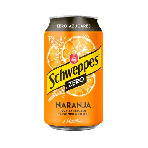 SCHWEPPES ZERO Refresco de naranja Zero lata de 33 cl.