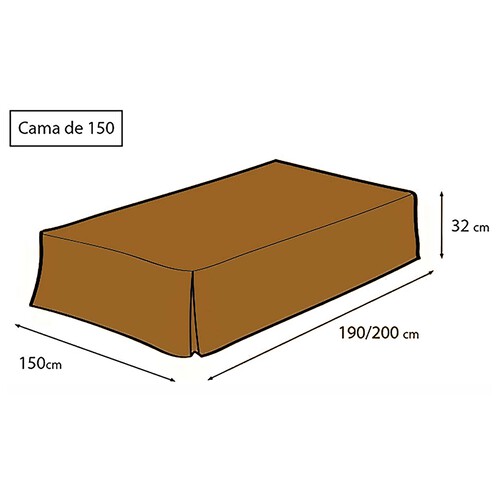 Cubre canapé de loneta color crudo, 150x200 centímetros PRODUCTO ALCAMPO.