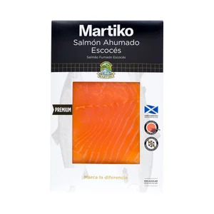 MARTIKO Salmón ahumado escocés sin azúcares añadidos 80 g.