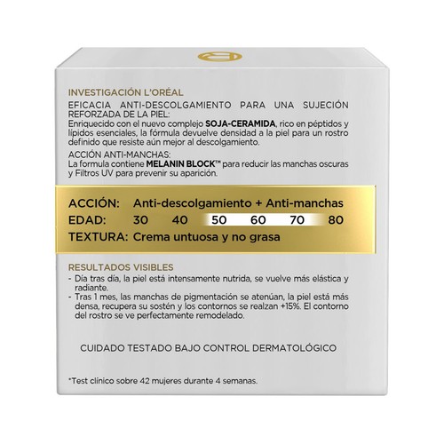 L´ORÉAL PARIS Age perfect 50 ml Crema hidratante de día con efecto tensor para pieles maduras.