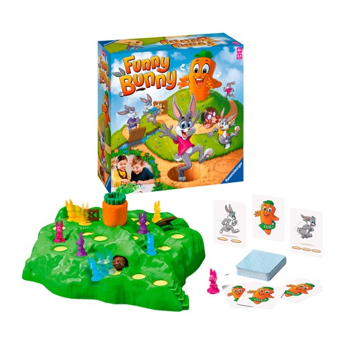RAVENSBURGUER Funny Bunny Juego de Mesa para Niños, de 2 a 4 Jugadores +4 Años
