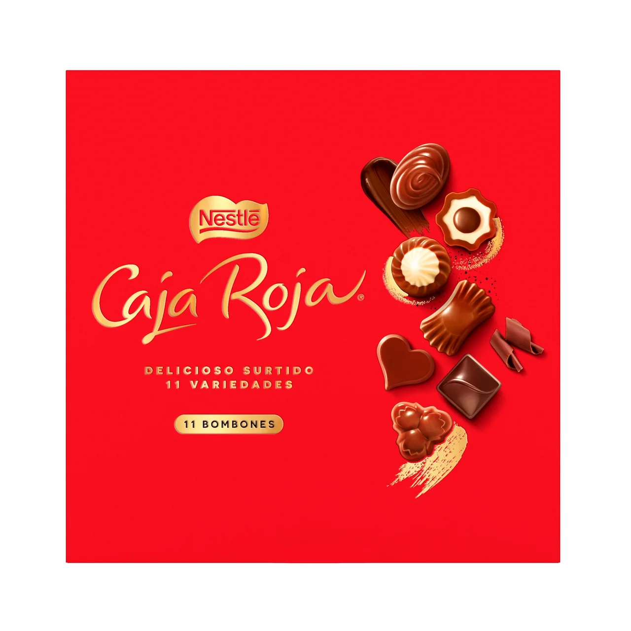 Caja roja Estuche con bombones surtidos (11 variedades) 103 g.