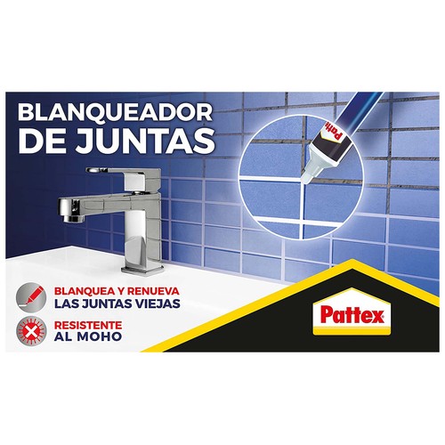 Rotulador blanqueador de juntas resistente al moho, PATTEX, 7ml.