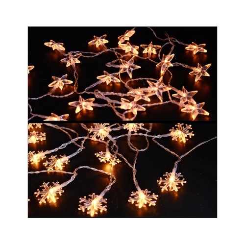 Guirnalda solar estrellas de 40 luces LED, 8 funciones, ACTUEL.