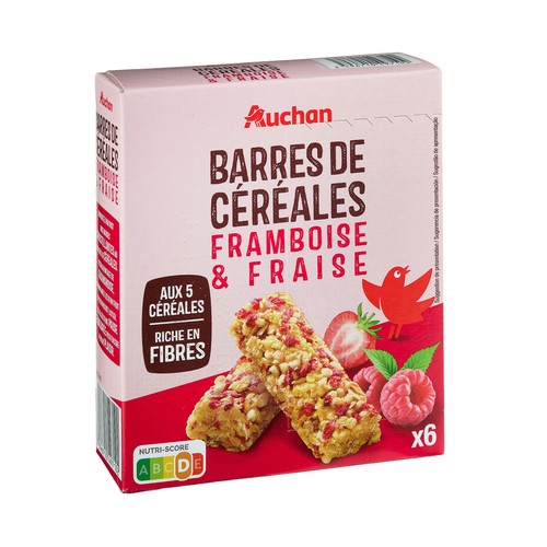 PRODUCTO ALCAMPO Cereales en barrita con trozos de frutas rojas 6 uds. x 21 g.