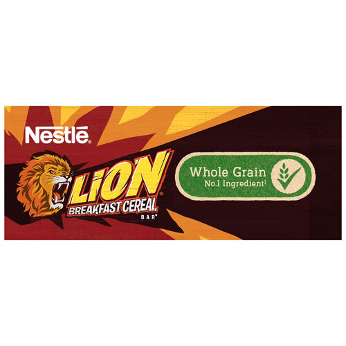 NESTLÉ Barritas de cereales con crema de caramelo y chocolate con leche NESTLÉ LION caja 6 uds. 150 g.