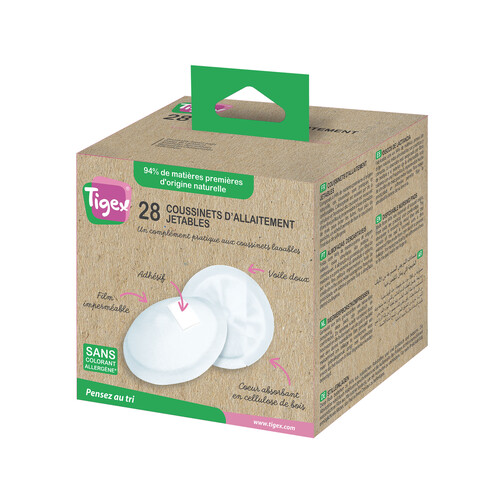 Discos de lactancia TIGEX 28 unidades.