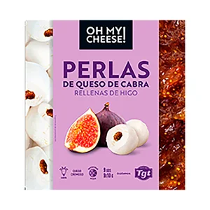 OH MY CHEESE! Perlas de queso de cabra rellenas de higo OH MY CHEESE! 9 uds. 90 g.