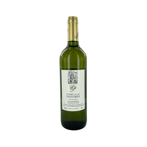 CERRO DE LOS PASTORES  Vino blanco con D.O. Valdepeñas botella 75 cl.