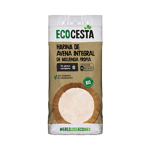 ECOCESTA Harina de avena integral ecológica de molienda propia 500 g.