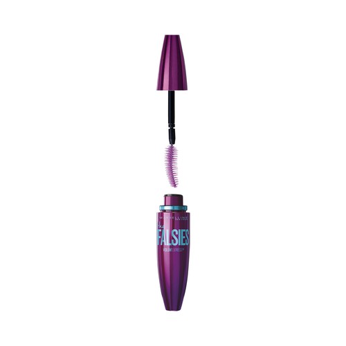 MAYBELLINE The falses Tono 1 negro Máscara de pestañas efecto volumen y pestañas postizas.