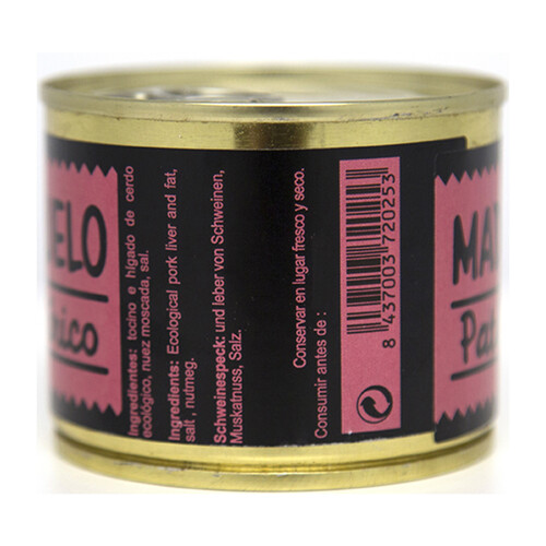 MADERUELO Paté ecológico Ibérico MADERUELO 225 g.