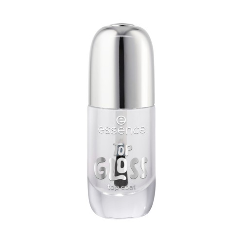 ESSENCE Top gloss Capa superior (top coat) duradera, acabado transparente alto brillo.